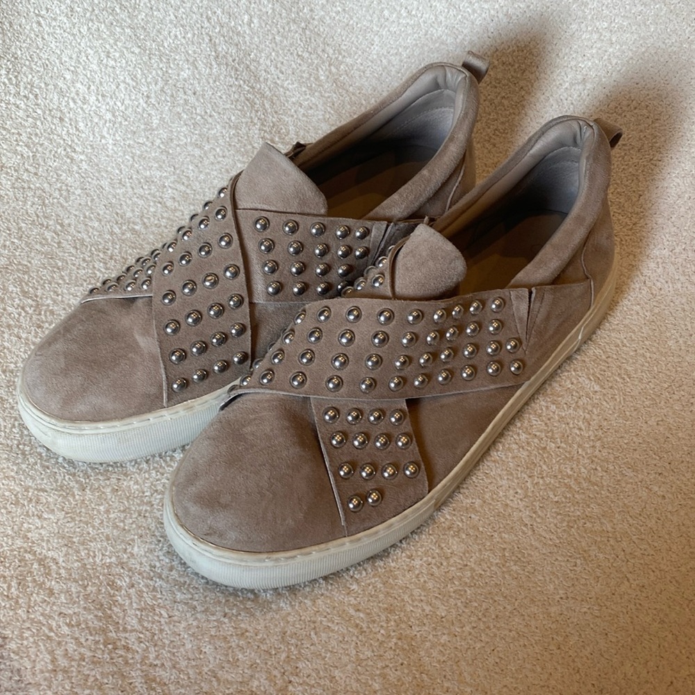 J/Slides—Silver Studded Taupe Slide